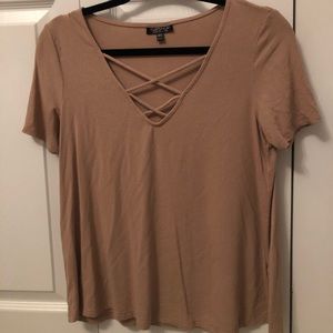 pink/tan cross top